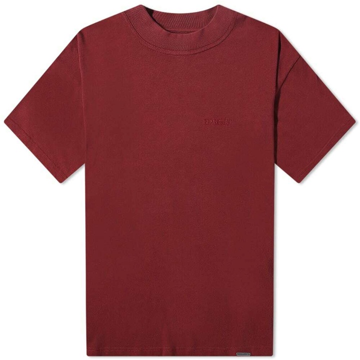 Photo: Represent Men's Blank Crew Neck T-Shirt in Vintage Red