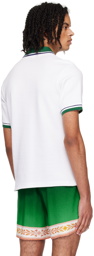 Casablanca White Textured Polo