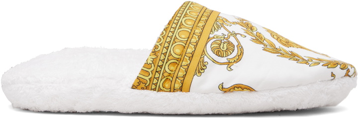 Photo: Versace White 'I Heart Baroque' Slippers