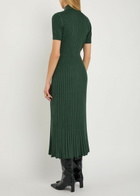Gabriela Hearst Amor Ribbed Cashmere-blend Midi Shirt Dress Green