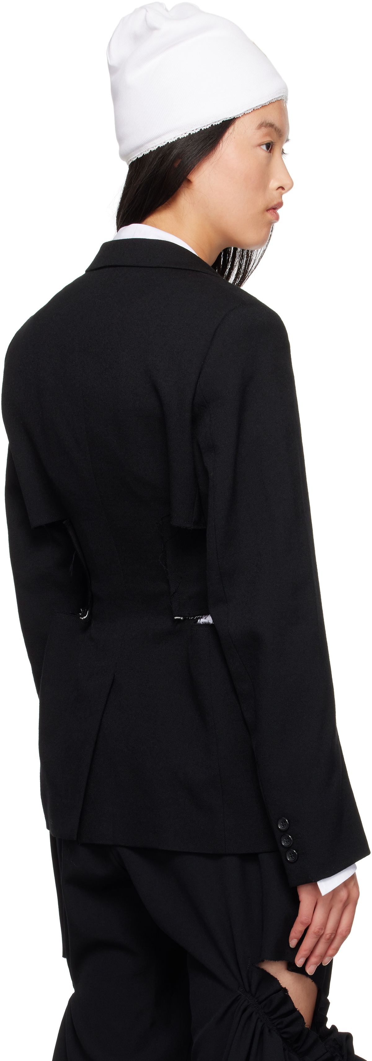 Comme des Garçons Homme Plus Black Gabardine Blazer