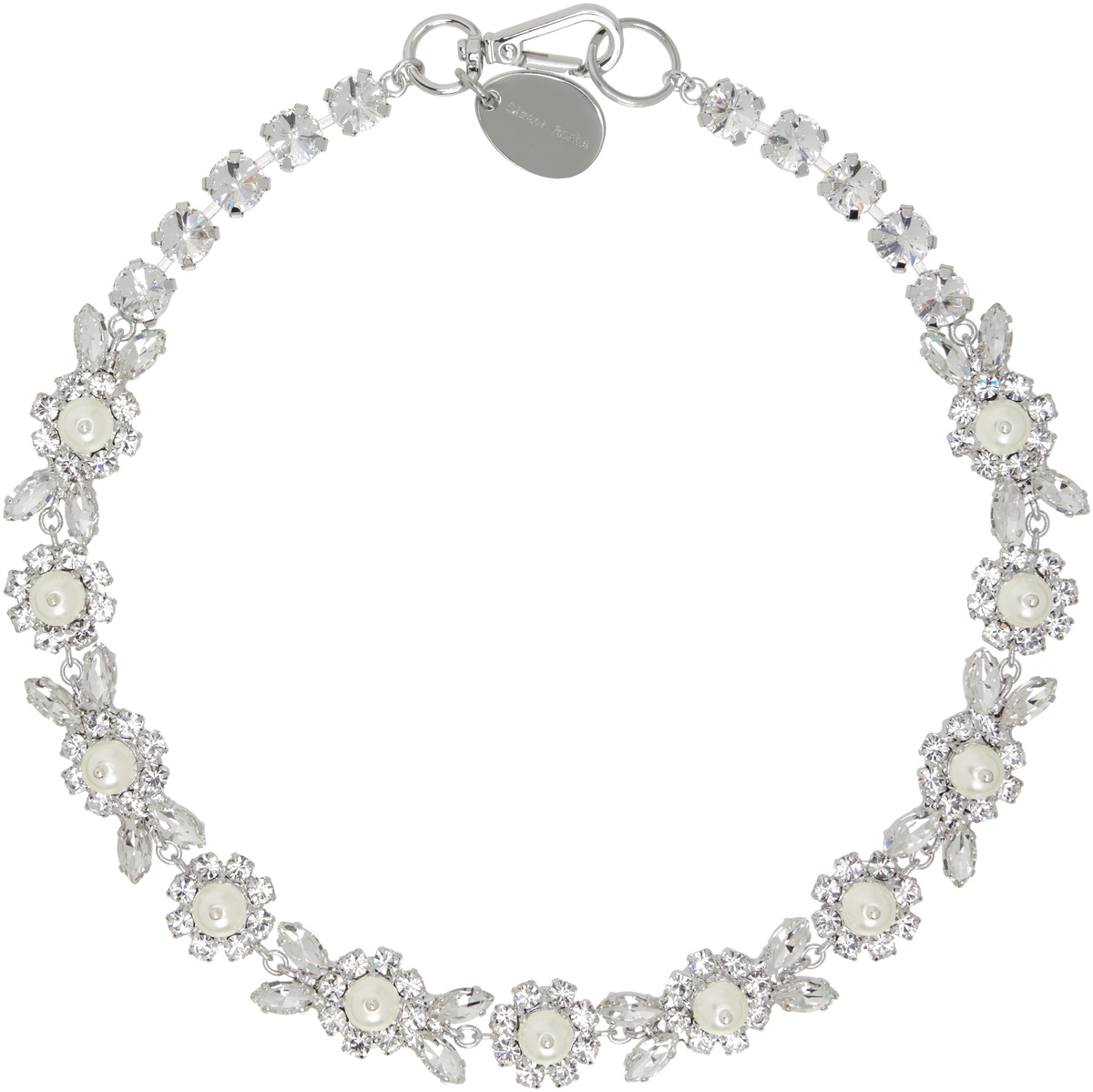 ネックレス・ペンダント Daisy Floret Necklace - Simone Rocha - Crystal - White Simone Rocha - Daisy Gold-Tone Faux Pearl Necklace Simone Rocha