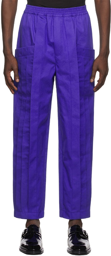 Photo: Situationist Blue Pleated Trousers