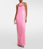 Rodarte Floral-appliqué sequined gown