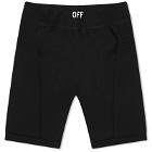 Off-White Women's Stamp Logo Sports Shorts in Black