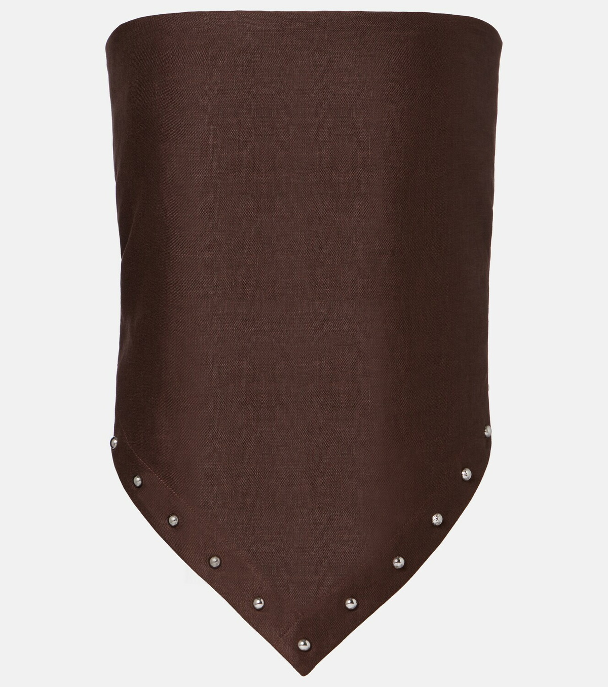 Staud Samara embellished linen top