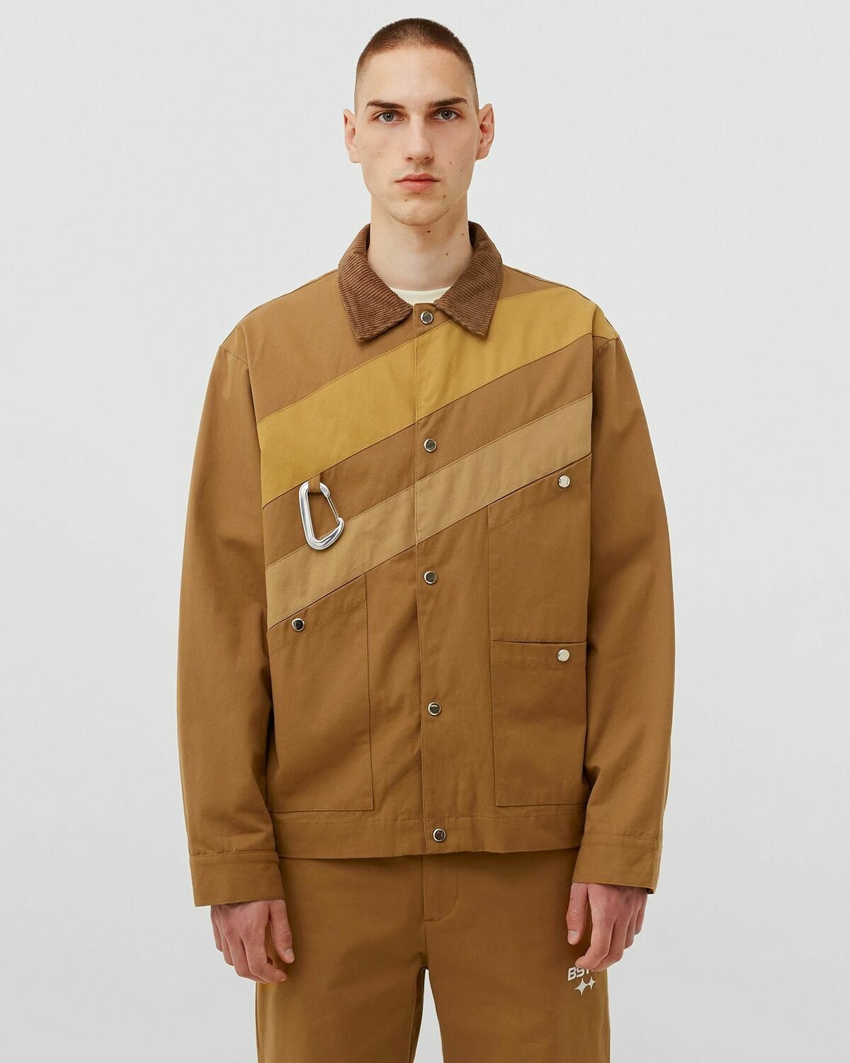 Bstn Brand Workwear Warm Up Jacket Brown - Mens - Denim Jackets/Overshirts