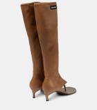 Miu Miu Leather knee-high thong sandals