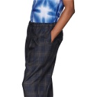 Toga Virilis Blue Checkered Wool Trousers