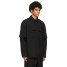 Jil Sander Black Wool Detachable Sleeve Jacket