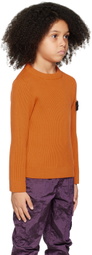 Stone Island Junior Kids Orange Patch Sweater