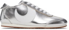 Marine Serre Silver Metallic Leather MS Astra Sneakers