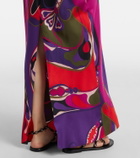 Pucci Orchidee silk slip dress and cape set