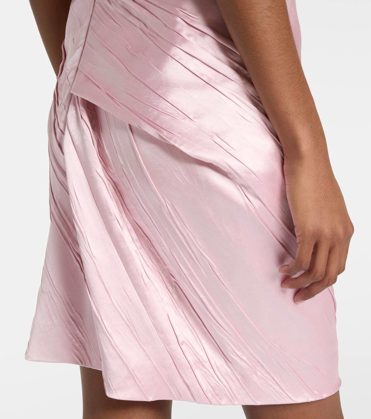 Sportmax Carta pleated satin minidress