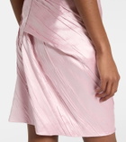 Sportmax Carta pleated satin minidress