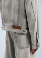 Palm Angels Curved Logo Denim Jacket