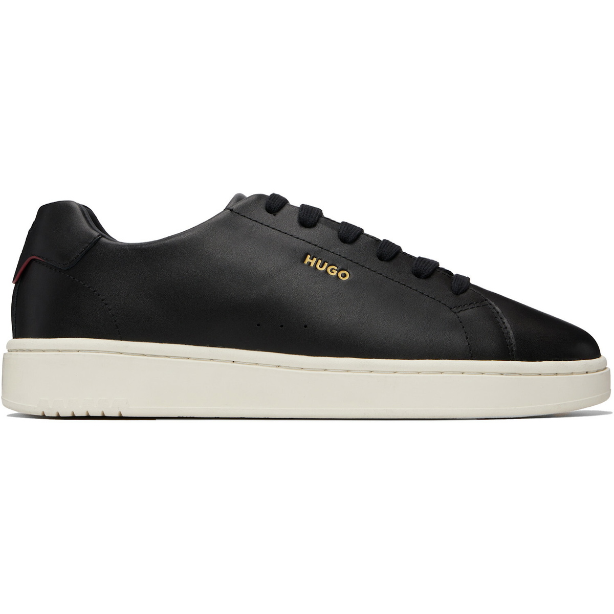 Hugo Black Logo Nappa Leather Sneakers