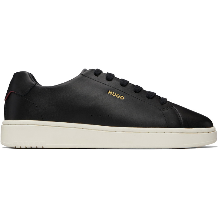 Photo: Hugo Black Logo Nappa Leather Sneakers