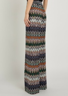 Missoni Chevron Fine-knit Wide-leg Trousers Multicoloured