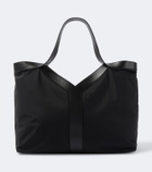 Saint Laurent Y Large leather-trimmed tote bag