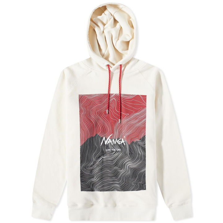 Photo: NANGA Eco Hybrid Contour Map Logo Hoody