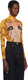 Pushbutton Yellow Crying Girl Mesh Turtleneck