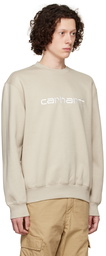 Carhartt Work In Progress Beige Cotton Sweatshirt