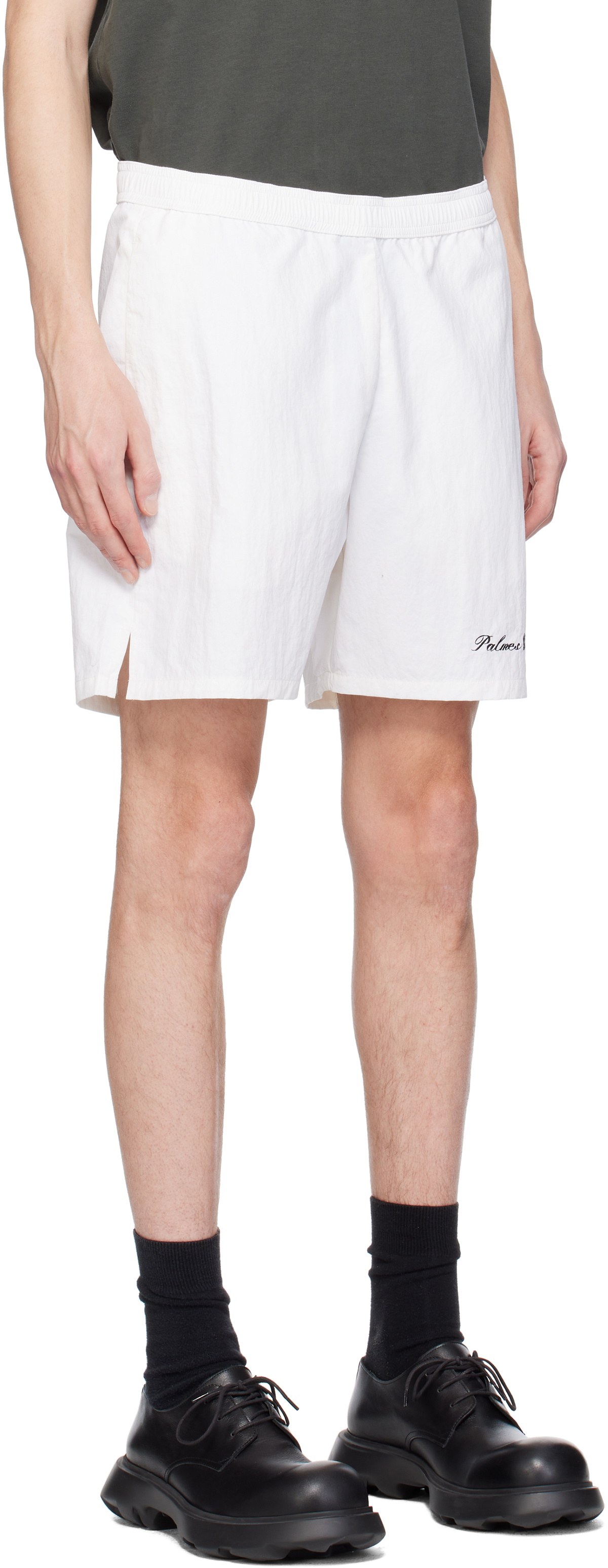 Palmes White Global Tennis Shorts
