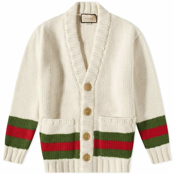Photo: Gucci Men's GRG Knitted Cardigan in Off White