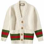 Gucci Men's GRG Knitted Cardigan in Off White