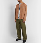 Story Mfg. - Embroidered Slub Organic Cotton Jacket - Brown