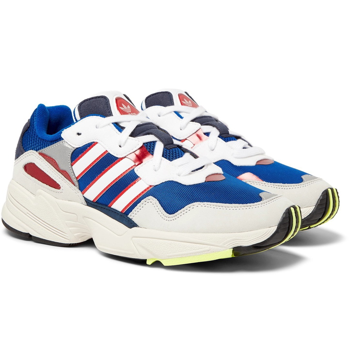 Photo: adidas Originals - Yung 96 Suede, Leather and Mesh Sneakers - Blue