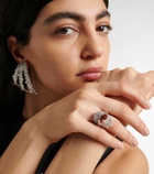 Ananya 18kt white gold ring with diamonds and tourmaline