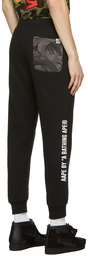 AAPE by A Bathing Ape Black Sweat Lounge Pants