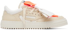 Off-White White & Beige Low Top 3.0 Off Court Sneakers