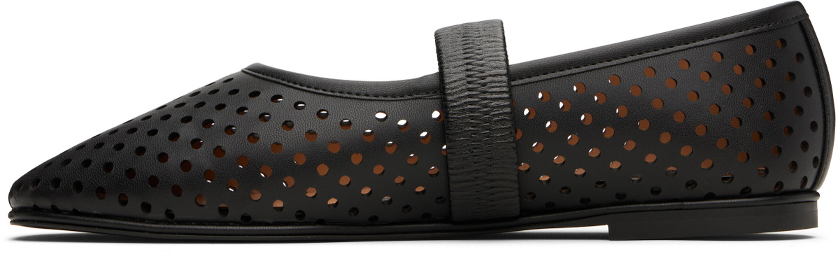 Stella McCartney Black Ryder Perforated Ballerina Flats
