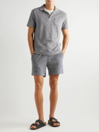 OAS - Straight-Leg Logo-Embroidered Cotton-Terry Drawstring Shorts - Gray