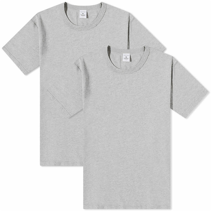 Photo: Reigning Champ Men's Lightweight Jersey T-Shirt - 2 Pack in Heather Grey