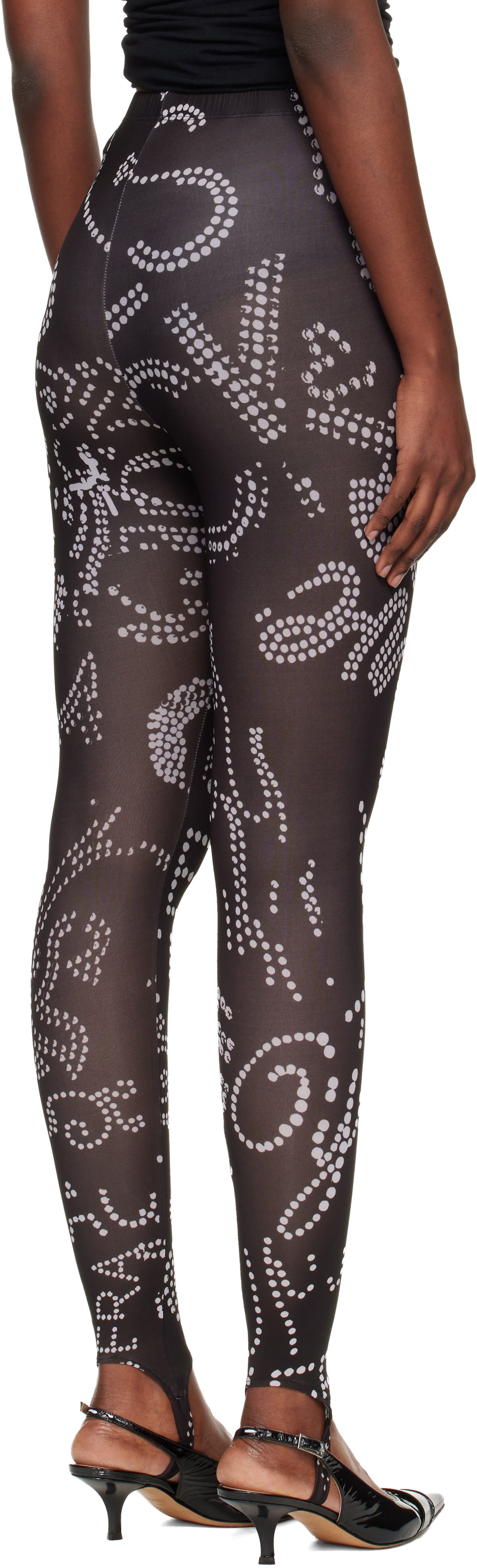VAQUERA Black Rhinestuds Leggings