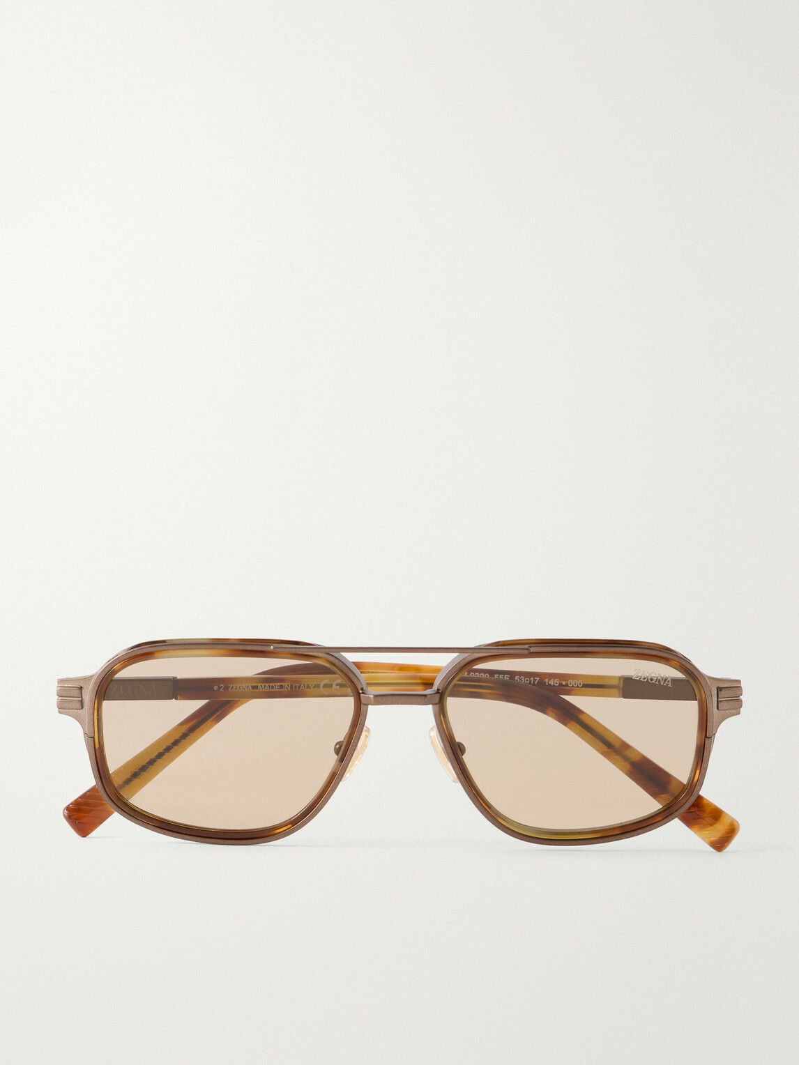 Zegna - Orizzonte I Aviator-Style Metal Sunglasses - Brown