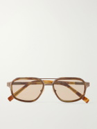 Zegna - Orizzonte I Aviator-Style Metal Sunglasses - Brown