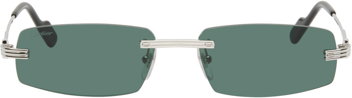 Photo: Cartier Silver 'Première de Cartier' Sunglasses