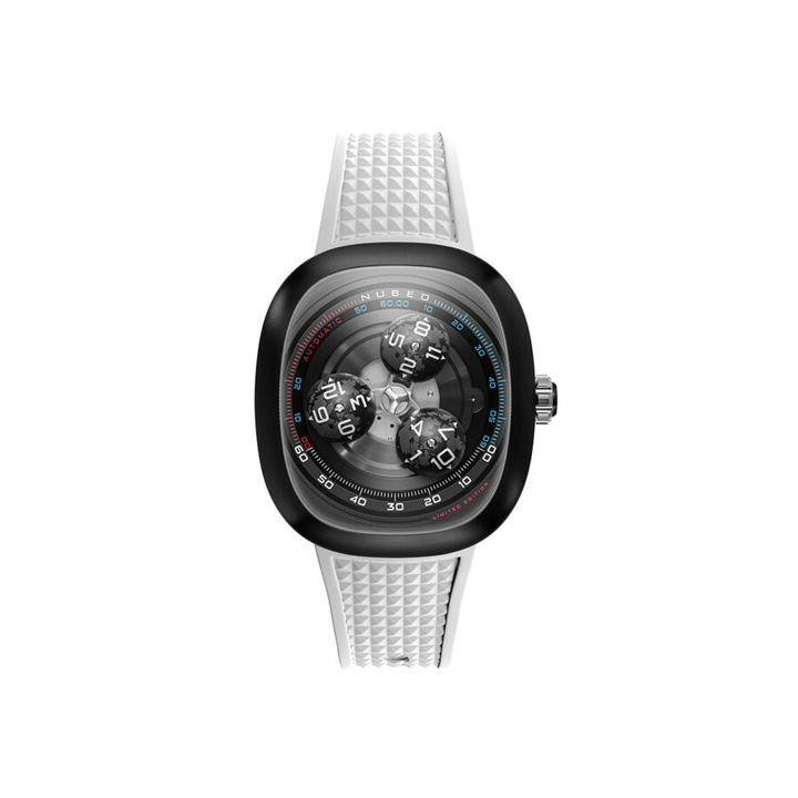 Photo: Nubeo Tri-Star Orbit Black Dial Mens Watch NB-6116-09