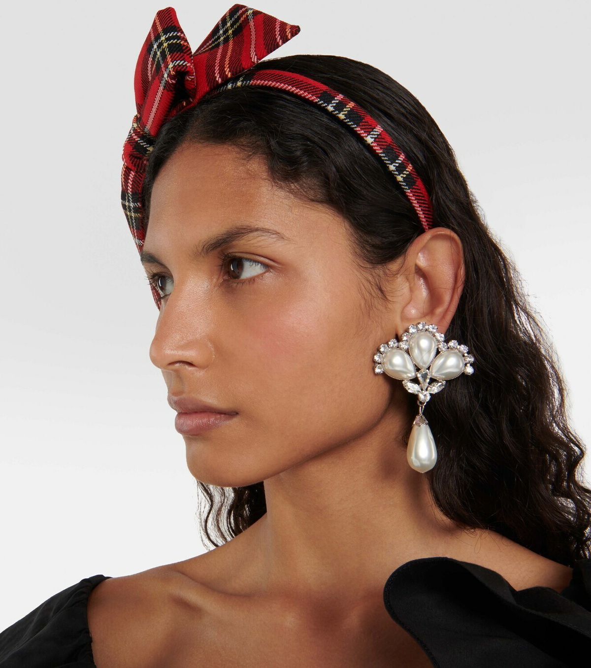 Alessandra Rich Tartan Headband Alessandra Rich