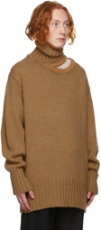 Y/Project Tan Alpaca Double Neck Sweater