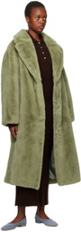 Stand Studio Green Maria Faux-Fur Coat