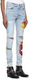 AMIRI Blue Playboy Edition Magazine Jeans