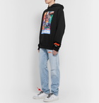 Heron Preston - Embroidered Printed Organic Loopback Cotton-Jersey Hoodie - Black