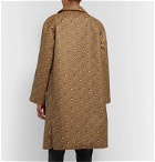 Gucci - Disney Reversible Leather-Trimmed Printed Coated-Canvas and Wool Coat - Brown