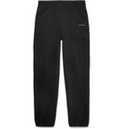 Balenciaga - Tapered Logo-Print Fleece-Back Cotton-Jersey Sweatpants - Men - Black